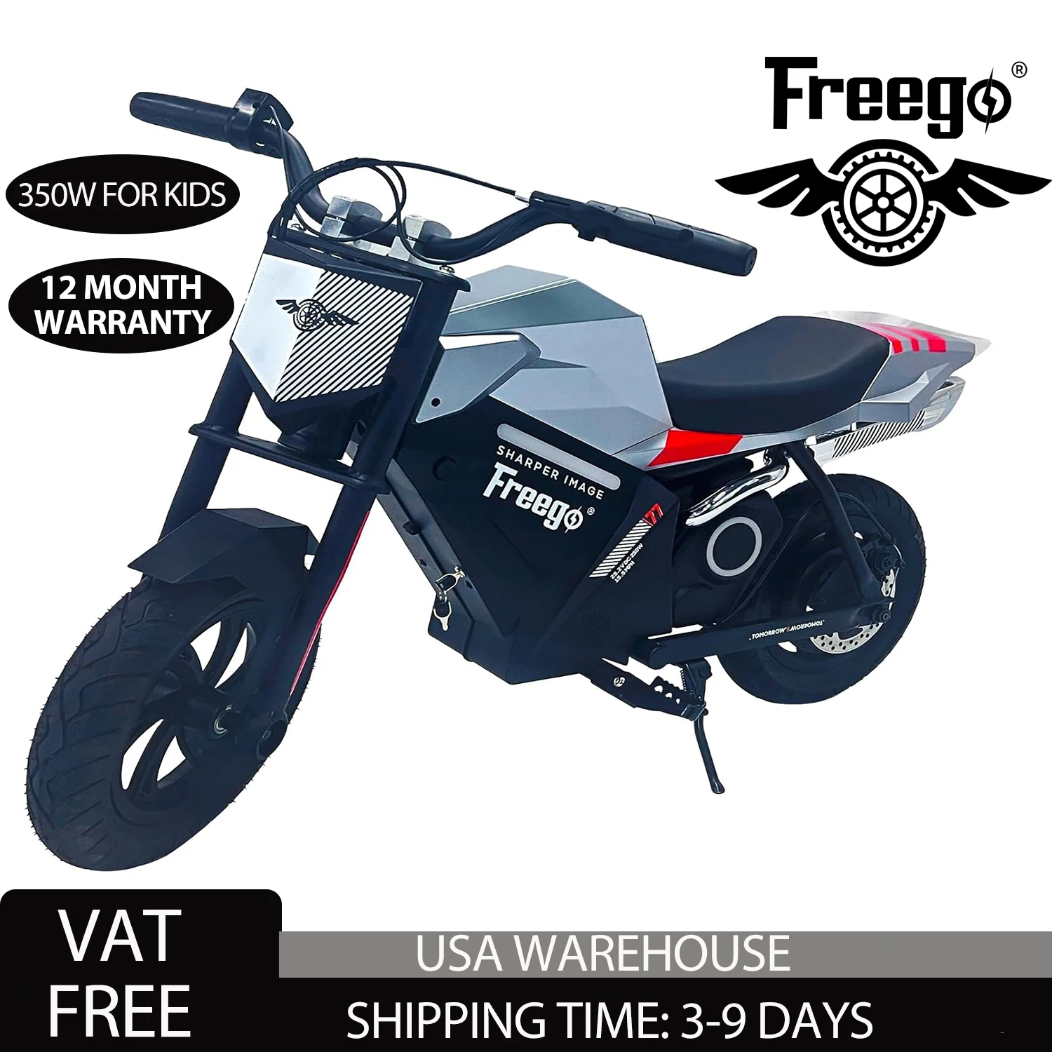 

15.5MPH Electric Dirt Bike Motorcycle Fast Speed 10 Miles Long-Range Motorbike with Rear Motor Electric Bike for Kids Ages 3-10