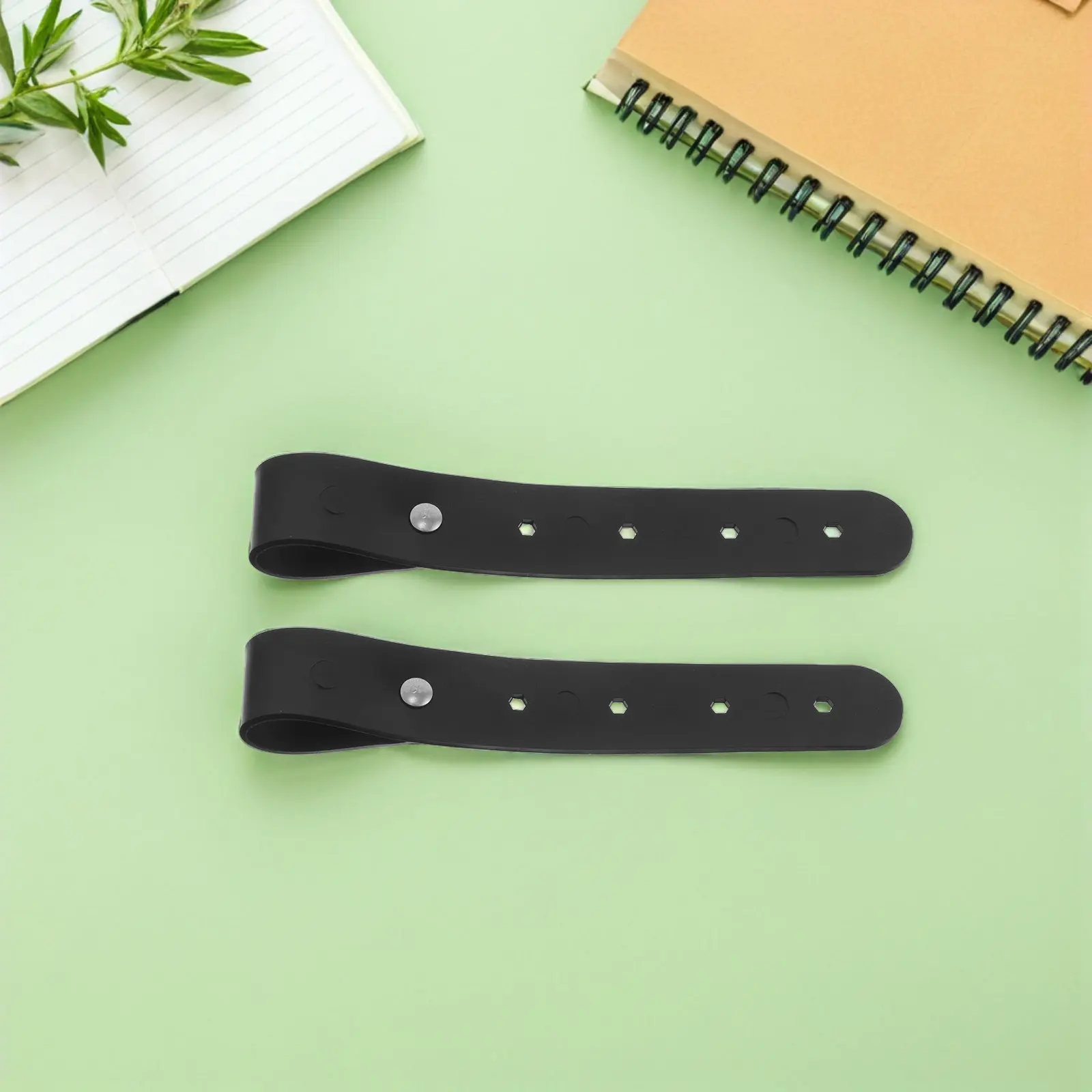 1Pair Keyboard Stand Straps Heavy Duty PU Fixing Belt for Digital Pianos Quick Install Support Strap for Concerts