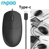 Original Rapoo N100C Type-C Wired Mouse For Mobile Phones, Tablets, Laptops, Samsung Apple Xiaomi Huawei cell phone