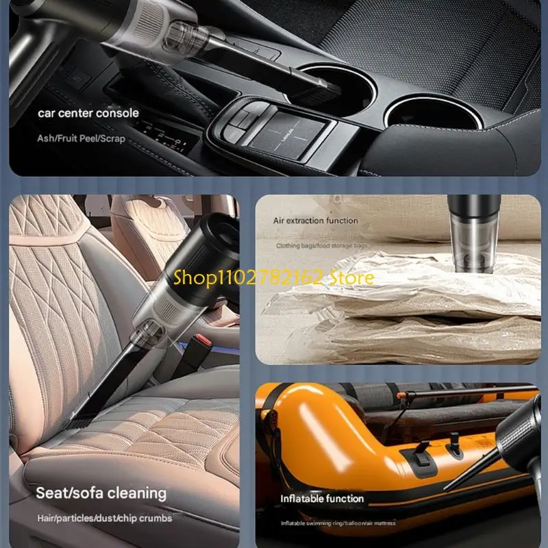 547B High Performances Cordless Car Vacuum Cleaner Car Interior Cleaner 40W Motor & 40 Runtime for Thorough Cleaning