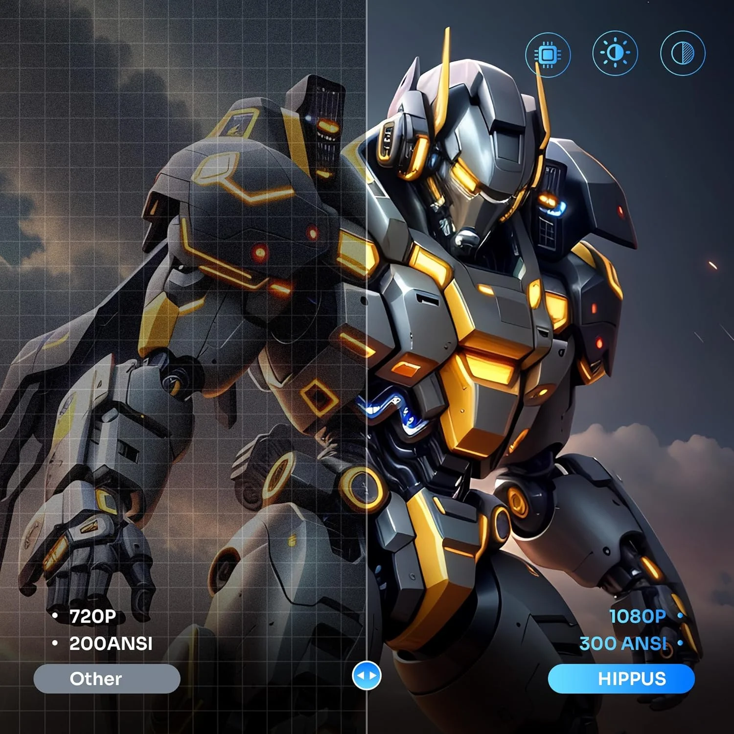 HY320 Portable Projector 4K 1080P Native 1280*720P Android11 WIFI6 BT5.0 Auto Keystone Cinema Video Beam Projector HDMI NEW