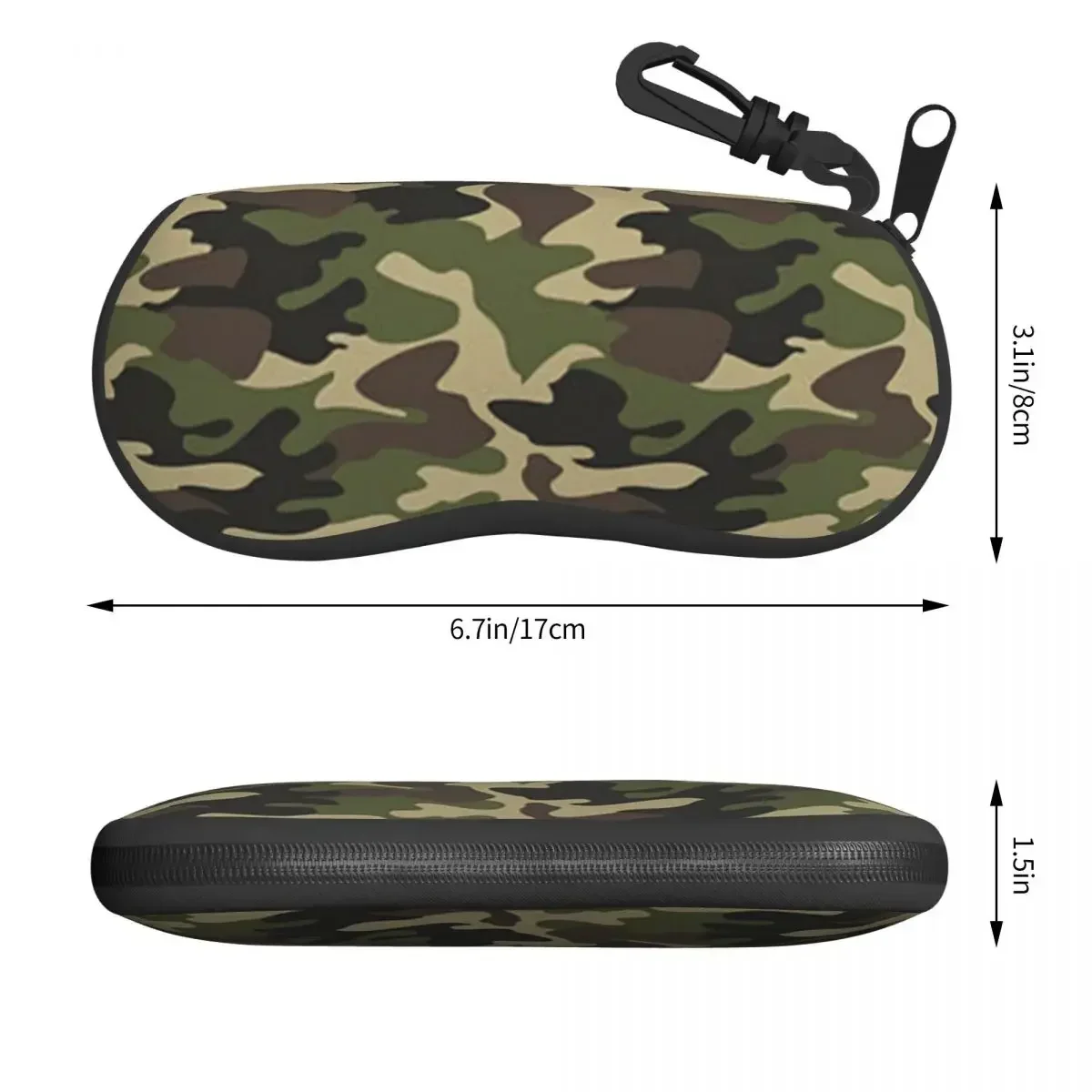 Custom Camo Camouflage Shell Glasses Case Unisex Cool Tactical Eyeglasses Case Sunglasses Protector Box