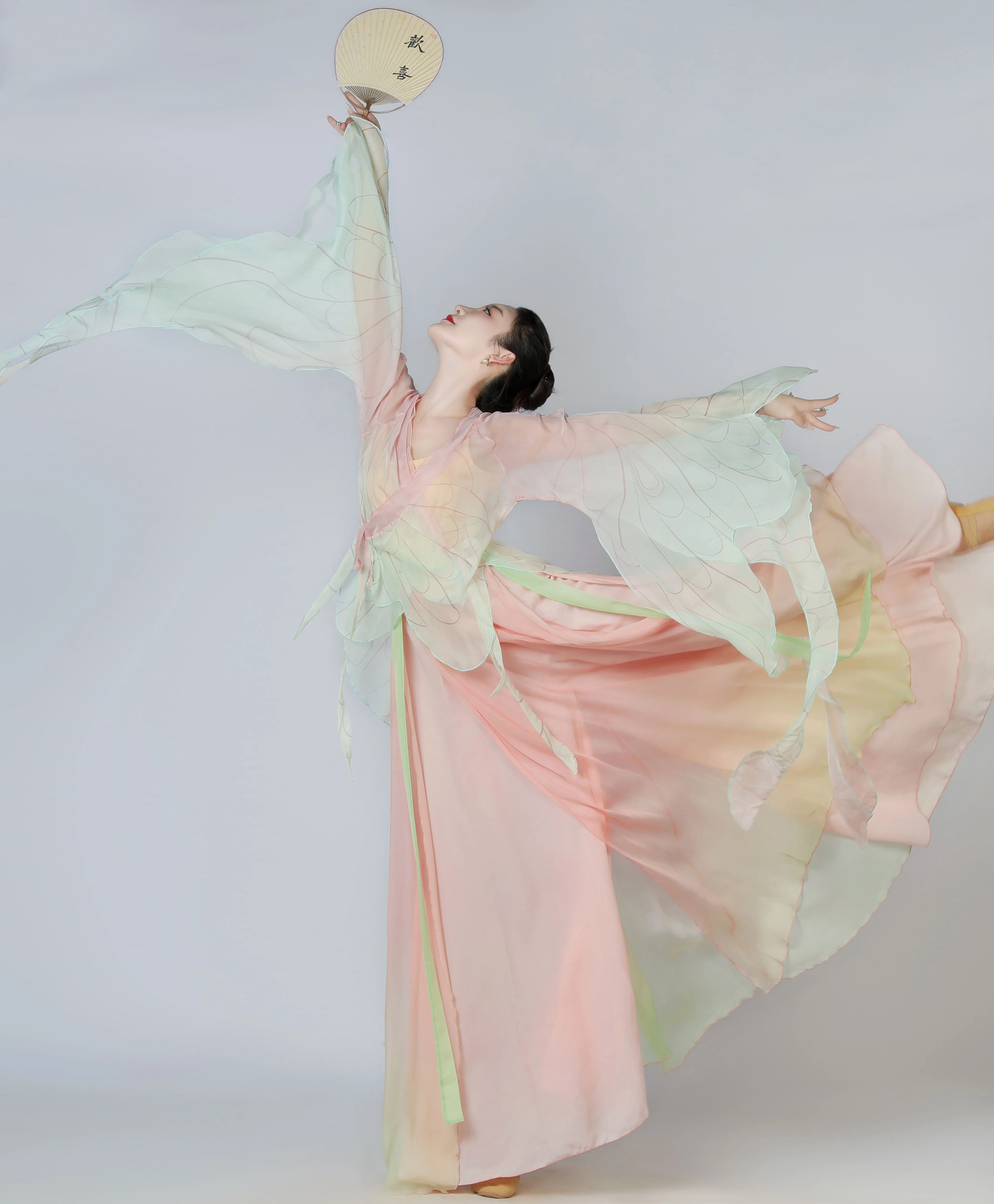 Taniec ludowy w stylu chińskim Klasyczna tancerka Kostiumy Hanfu Odzież damska Yangko Sukienka do ćwiczeń tanecznych na scenę