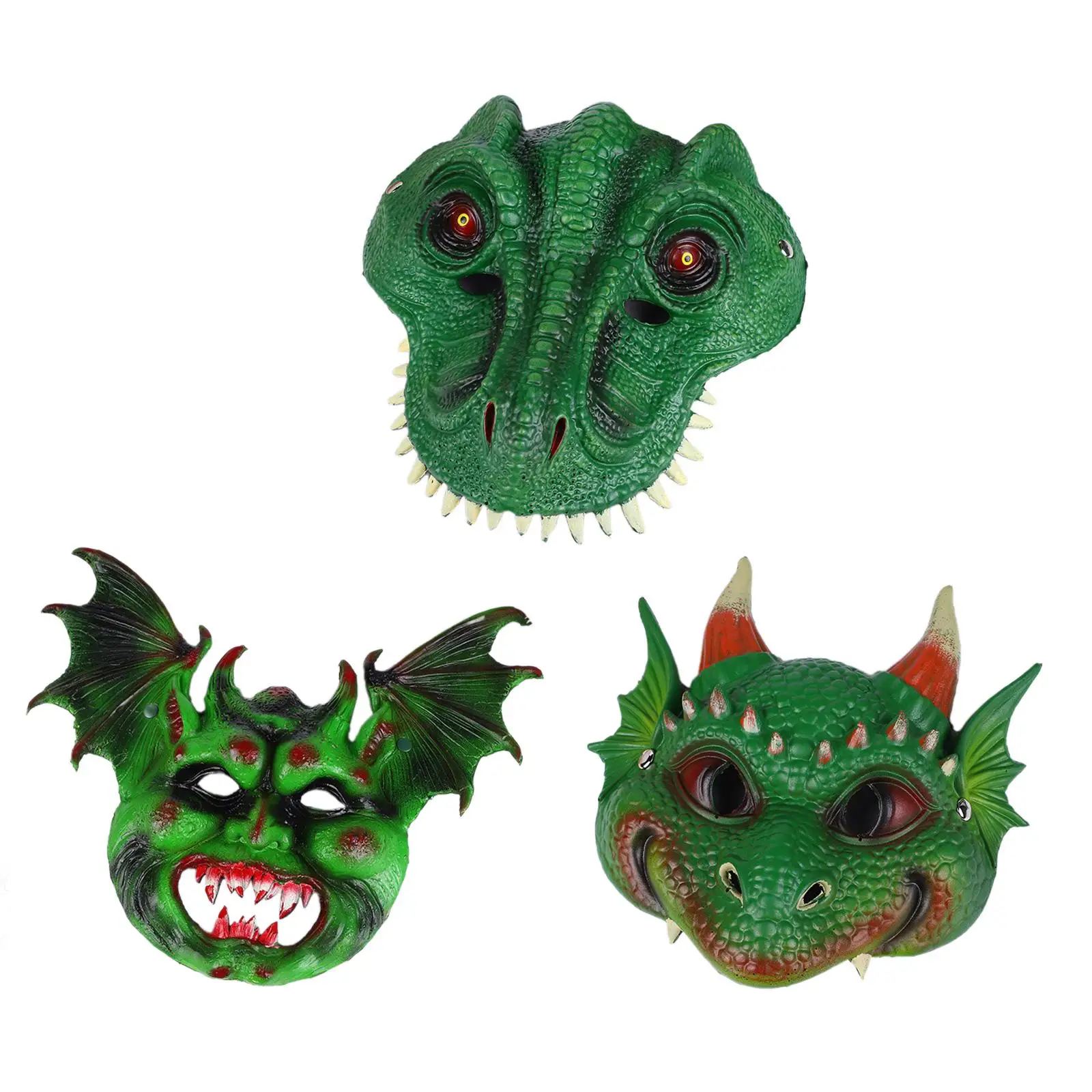 3d Drakenmasker Cosplay Masker Nieuwigheid Kostuum Rekwisieten Fantasie Gezichtsbedekking Eng Dierenmasker Voor Rollenspel Party-Toneelvoorstelling