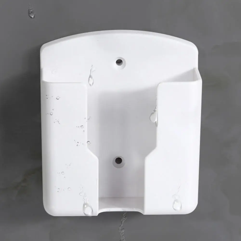 Remote Control Holder Wall Mounted Storage Box Cosmetic Bathroom Rack Shelf Adhesive Storage Home Mobile Phone Plug Case