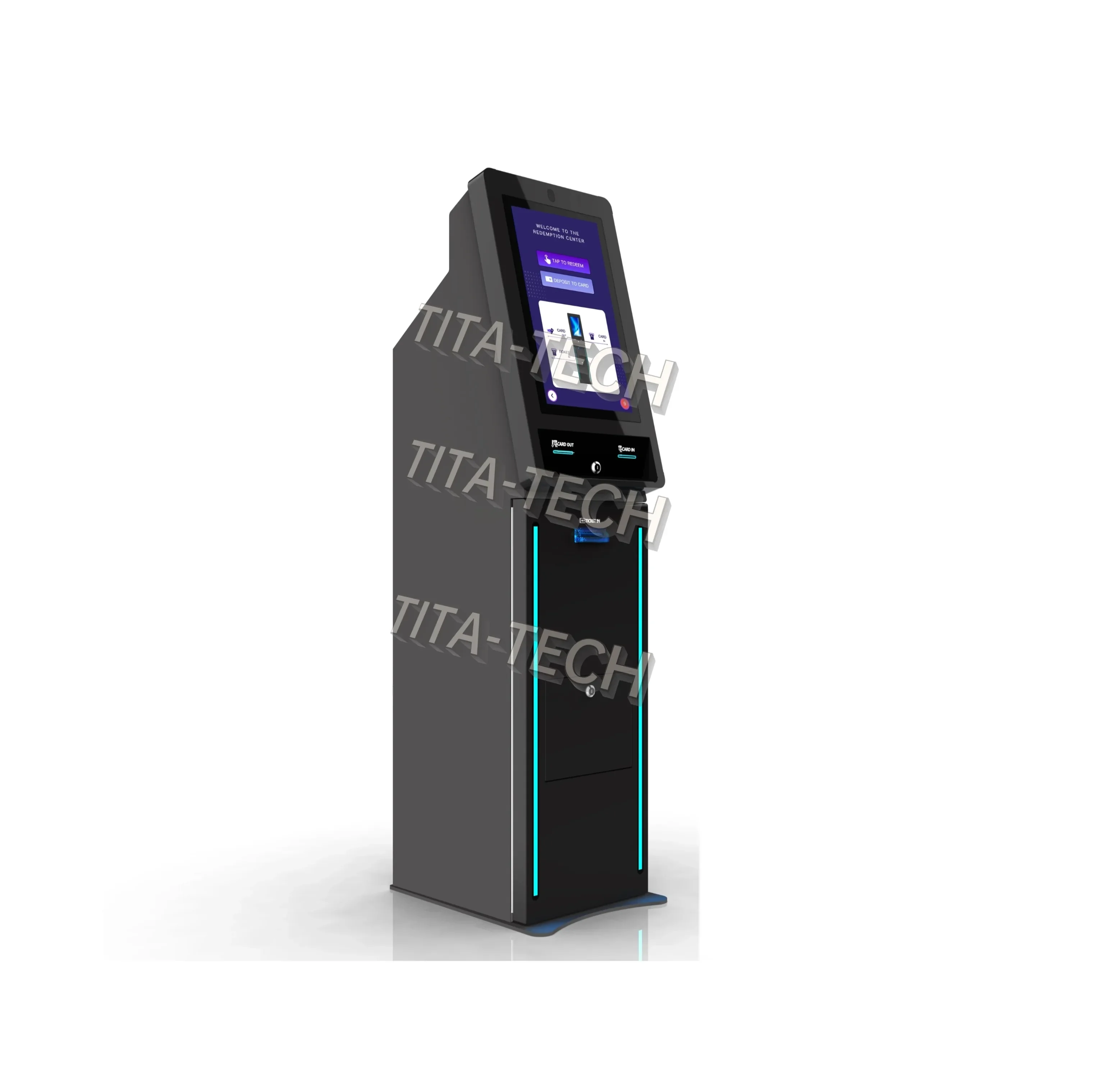 Amusement Cash Redemption Tico Ticket Printer Redemption Terminal Cash Out Qr Code Scanner Self Service Machine BTM Kiosk