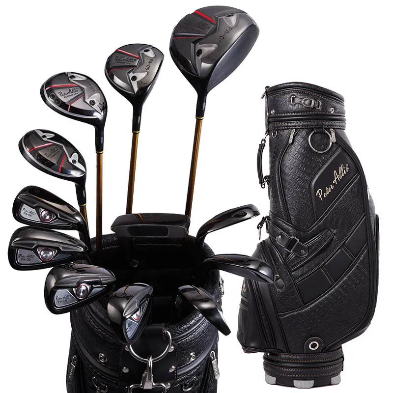 

High End Black Golden Color Stainless Steel Iron Titanium Driver Graphite Shaft Complete Golf Set
