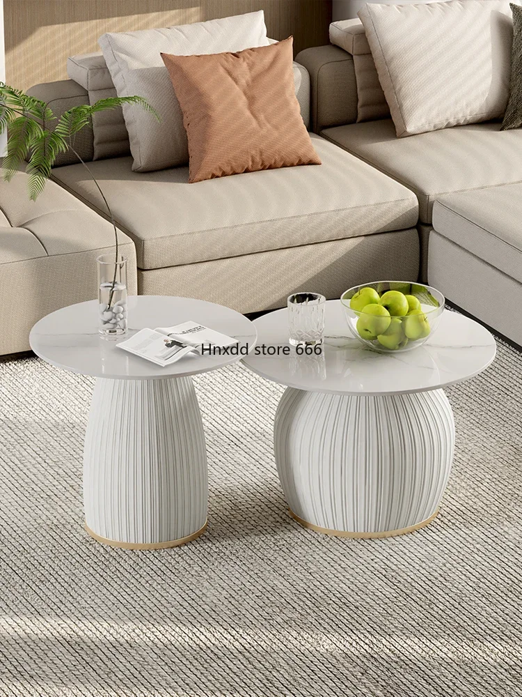 Rock slab coffee table living room household light luxury modern small apartment side table small table