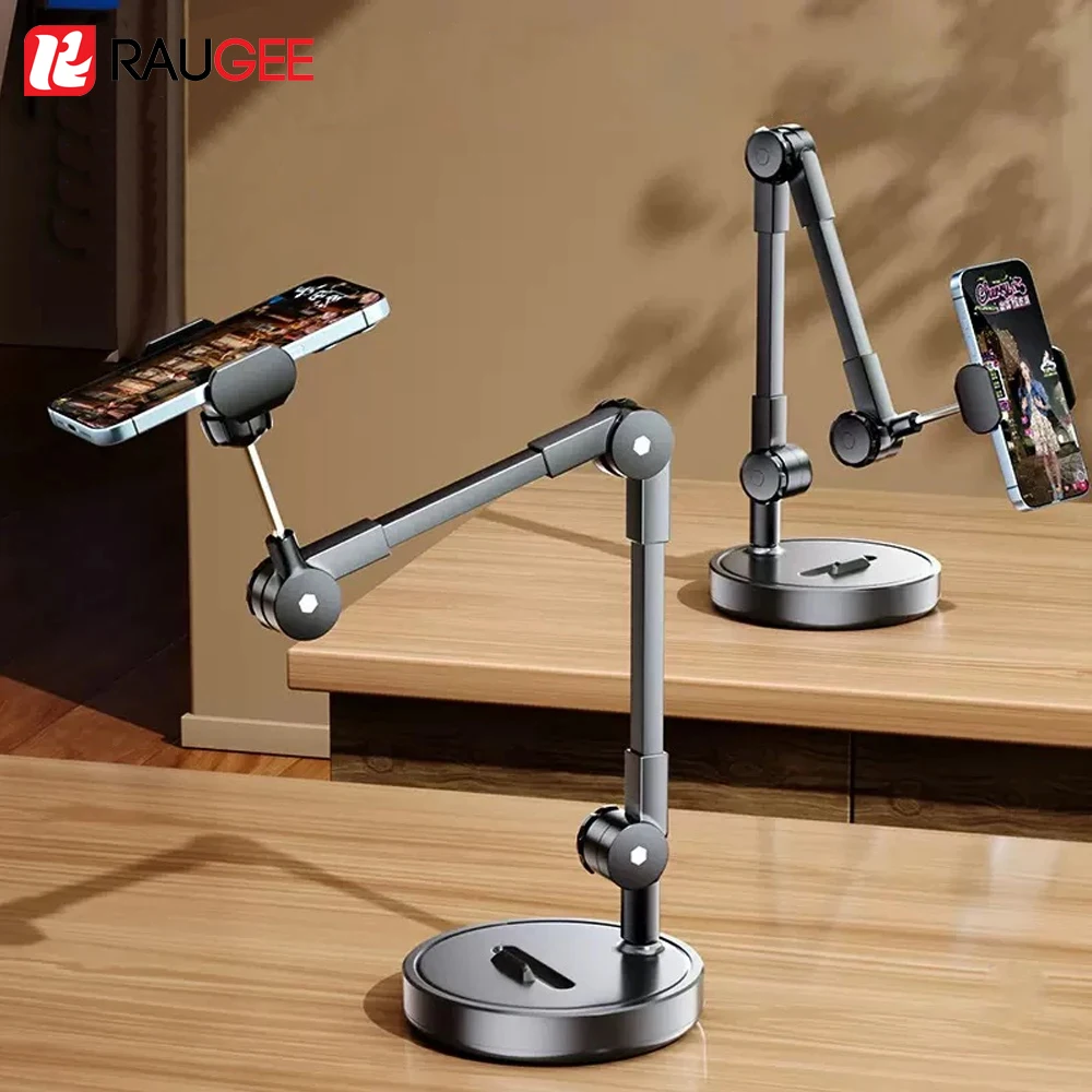 

Portable Phone Holder Folding Multi-Angle & Height Adjustable Stand for Cell Phone Desktop Cellphone Bracket for Live Broadcast