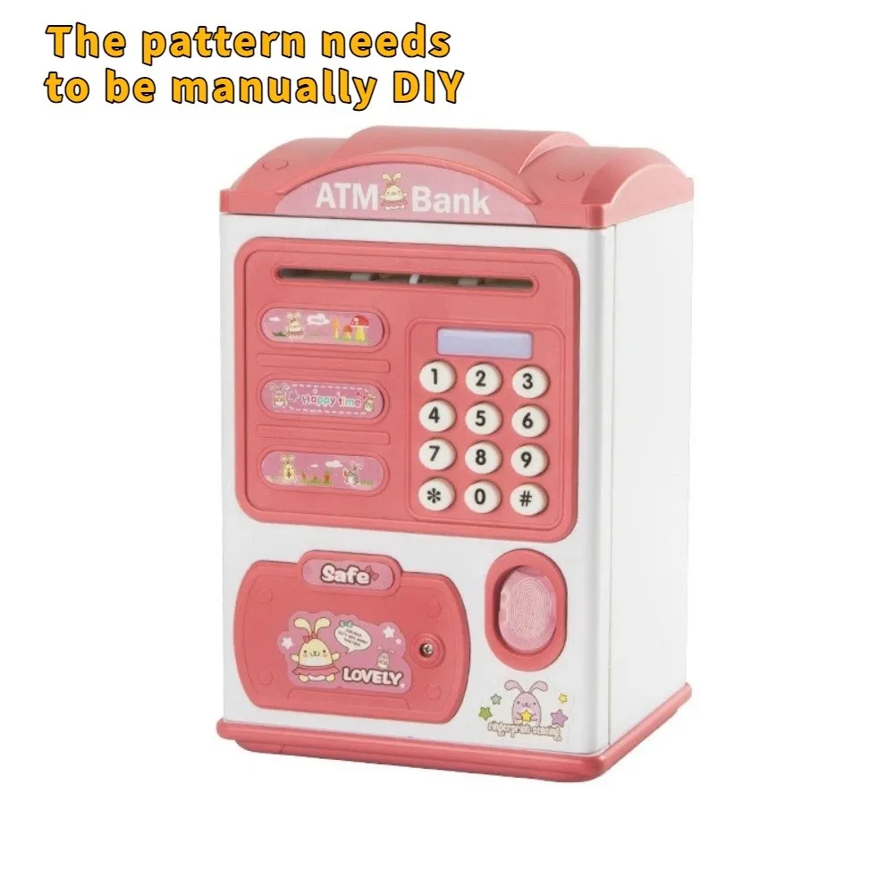 

Cartoon Fingerprint Piggy Bank Password Lock Large Space ATM Password Bank Fingerprint Unlock Simulate Unlocking