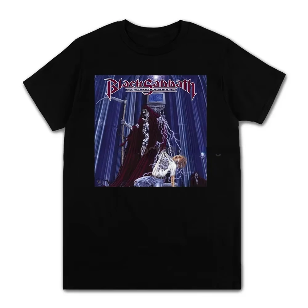 الرجال تي شيرت أسود معدني روك باند تي شيرت الرجال النساء موضة عادية الجرافيك قصيرة الأكمام قصيرة الأكمام حجم كبير تي شيرت للجنسين #5