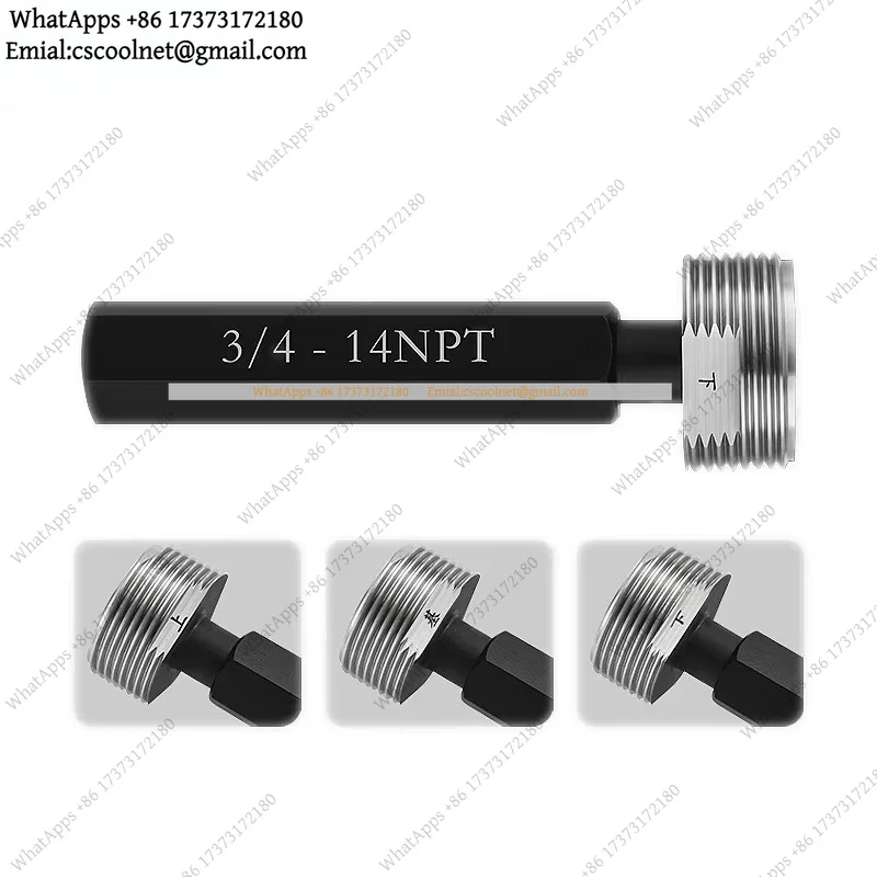 k06 1pc NPT Pipe Thread Plug Ring Gauge Precision External Screw Gage Fine Pitch Test Tool