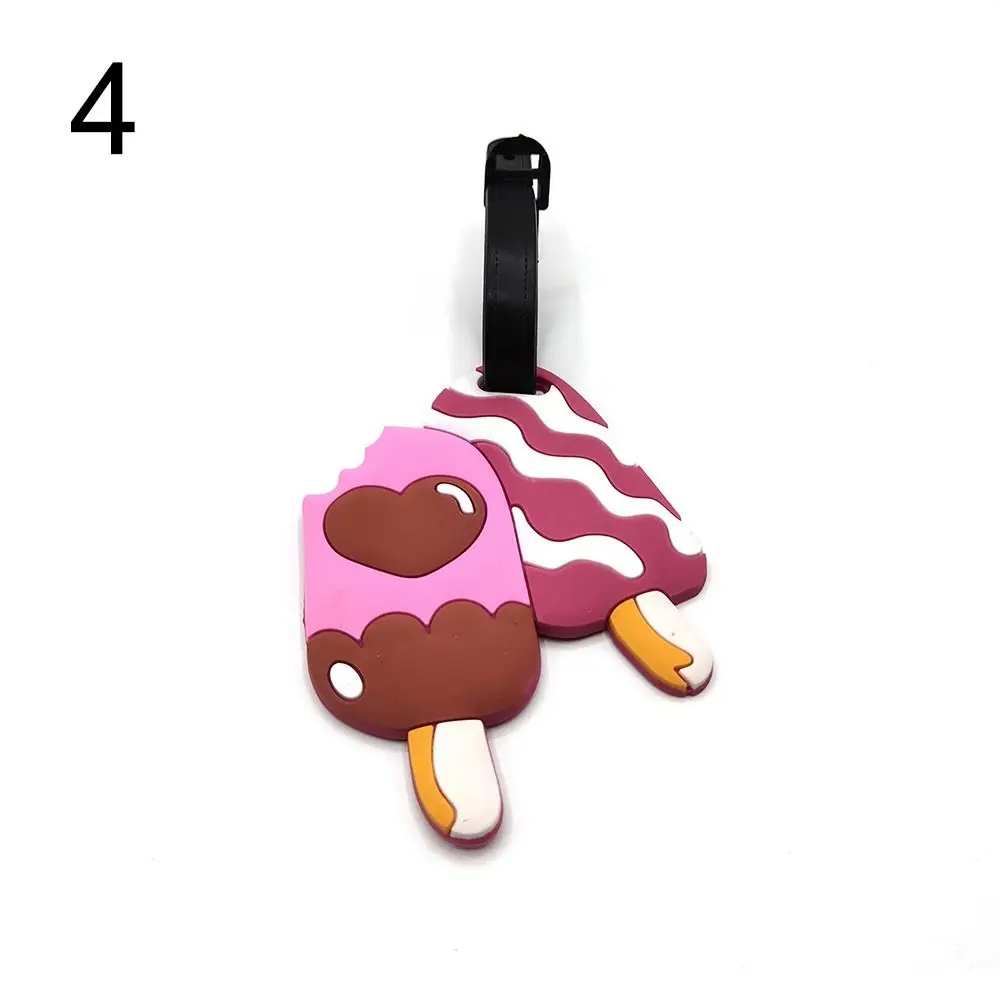 만화 스타일 만화 수하물 태그 소프트 배낭 액세서리 수하물 라벨 스트랩 레드 컬러 여행 액세서리