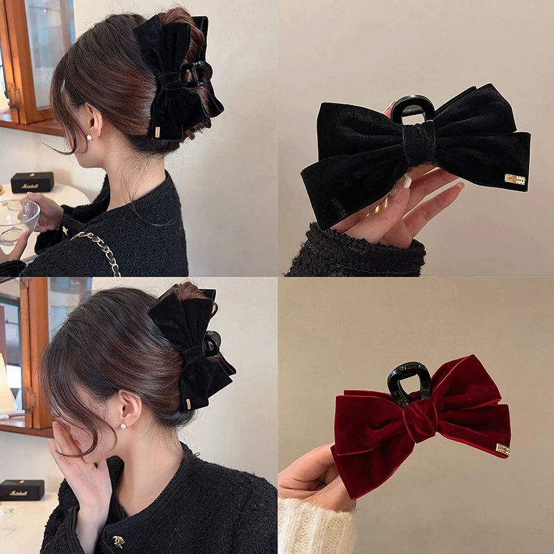 

Large Bow Hair Claw Nonslip Hair Jaw Strong Hold Clamps Fashion Hair Accessories For Women And Girls