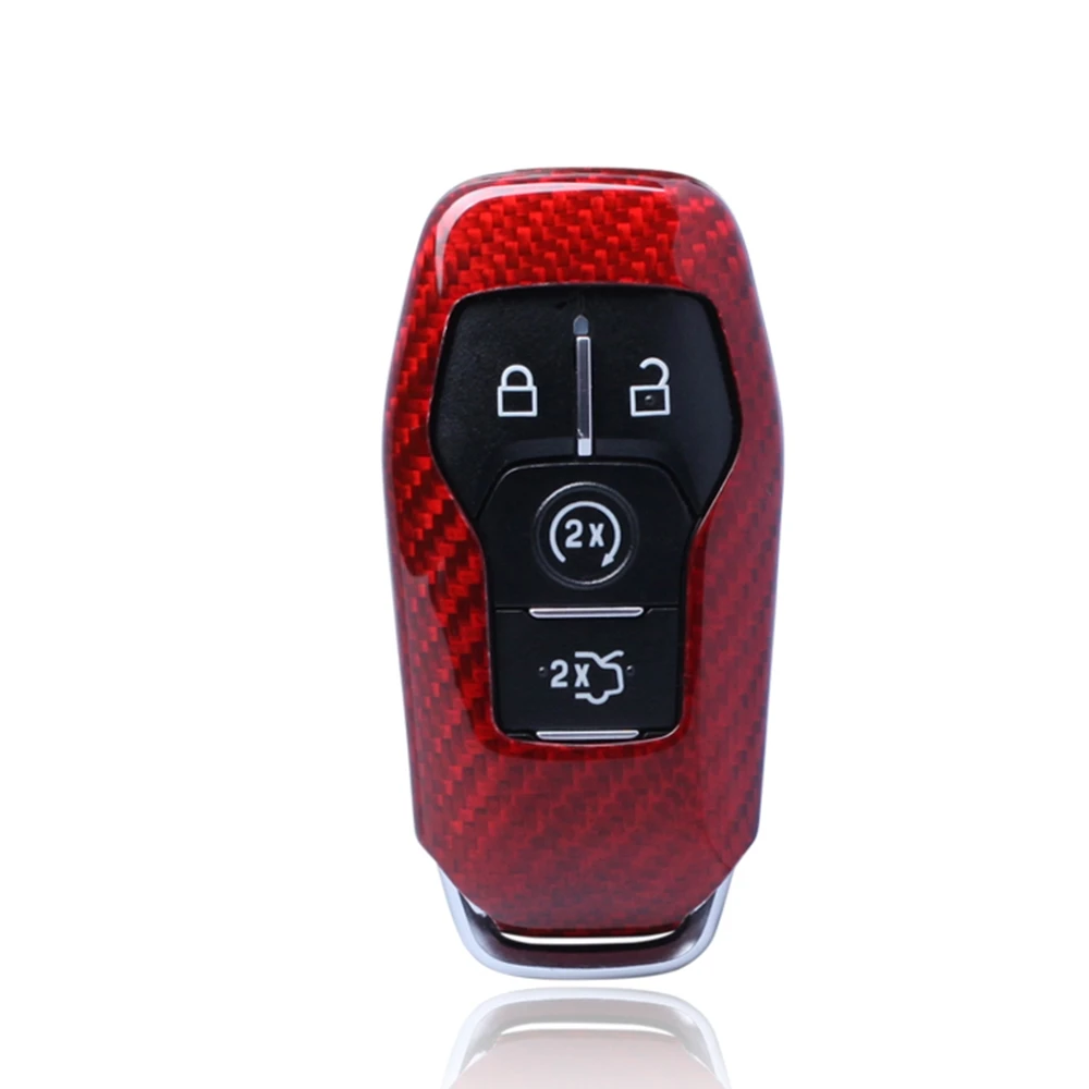 

For Ford Explorer Edge Taurus Carbon Fiber Auto Smart Remote Key Shell Fob Cover Case Cap