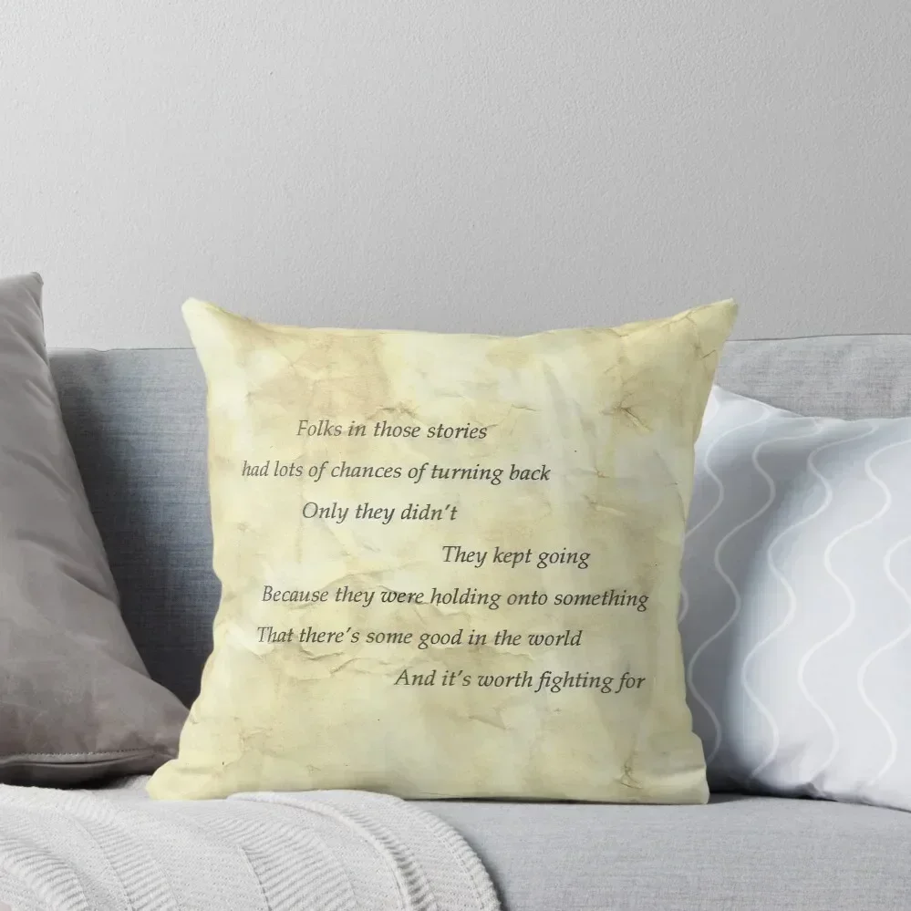 samwise the brave speaks Throw Pillow Marble Cushion Cover Cushions For Decorative Sofa Pillowcases pillow