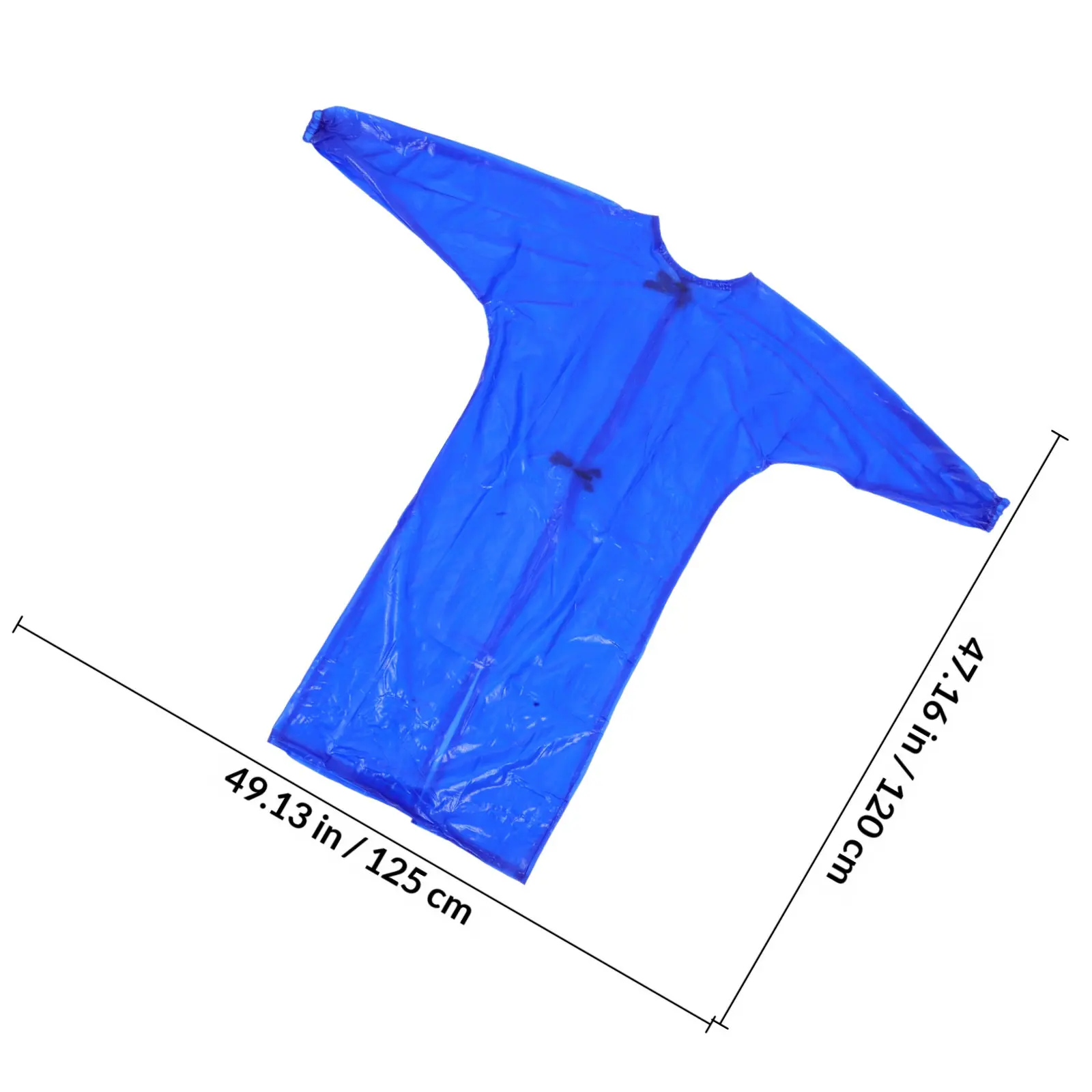 مريلة عمل واقية سميكة مقاومة للماء والزيت بأكمام طويلة شفافة للرجال والنساء للاستخدام الصناعي الشاق