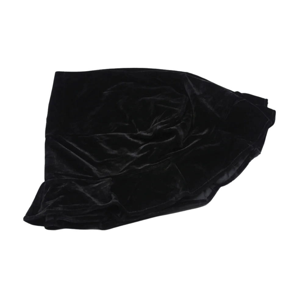 Pleuche Piano Stool Cover​ ​Black/Deep Red Breathable ​Bench Dust Cover​ ​Universal Piano Accessory ​Piano Chair Cover​