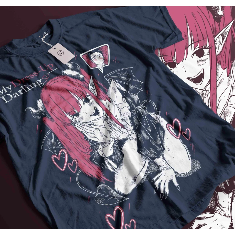 Marin Kitagawa T-Shirt My Dress Up Darling Anime-Liebhaber-Geschenk T-Shirt 2026 Sommer Herren Damen Mode Baumwolle Y2K Oversized T-Shirt – Detail 5