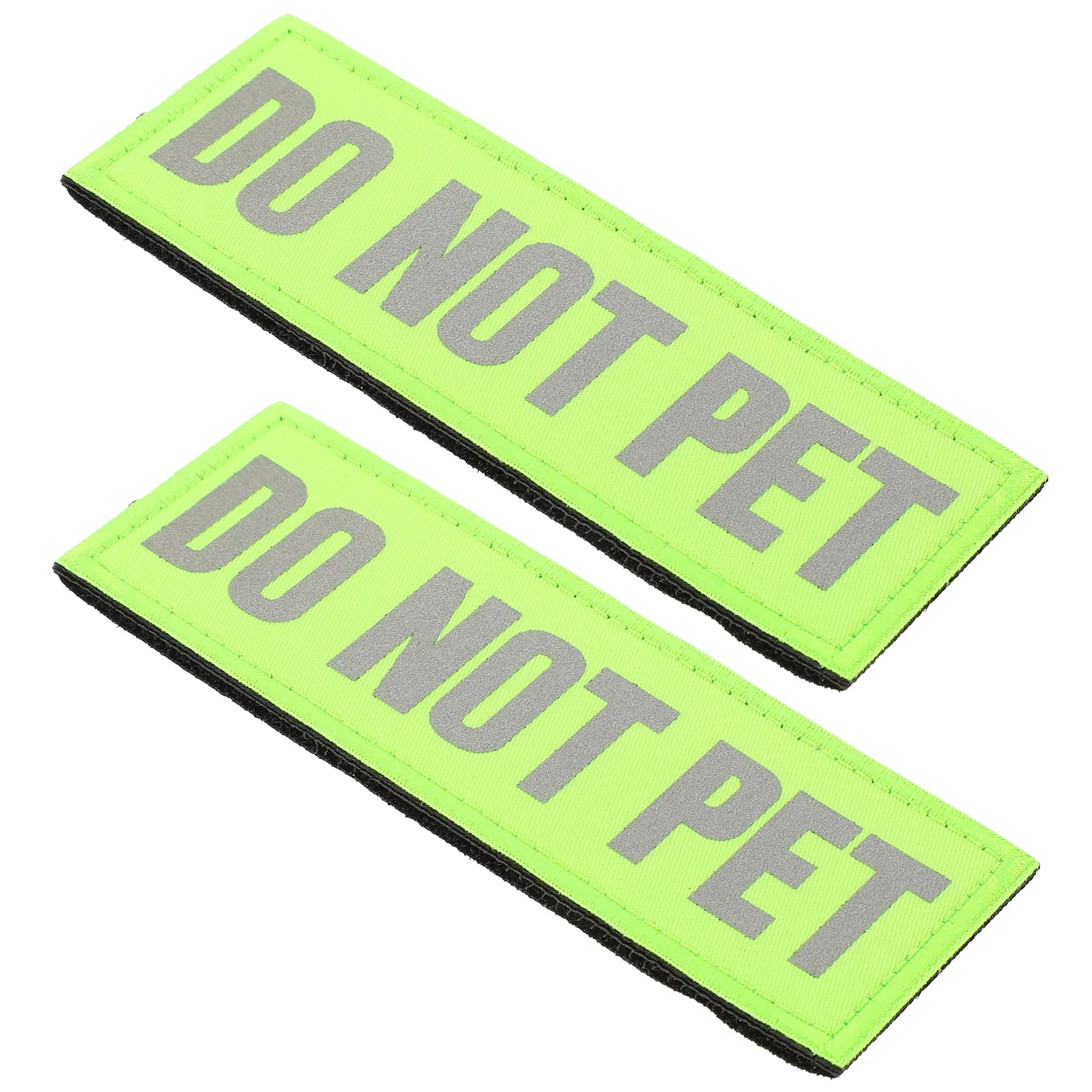 

2pcs Reflective Service Dog Patches Green Do Not Pet Sticker Vest Night Visible Nylon Dog Gear Accessories