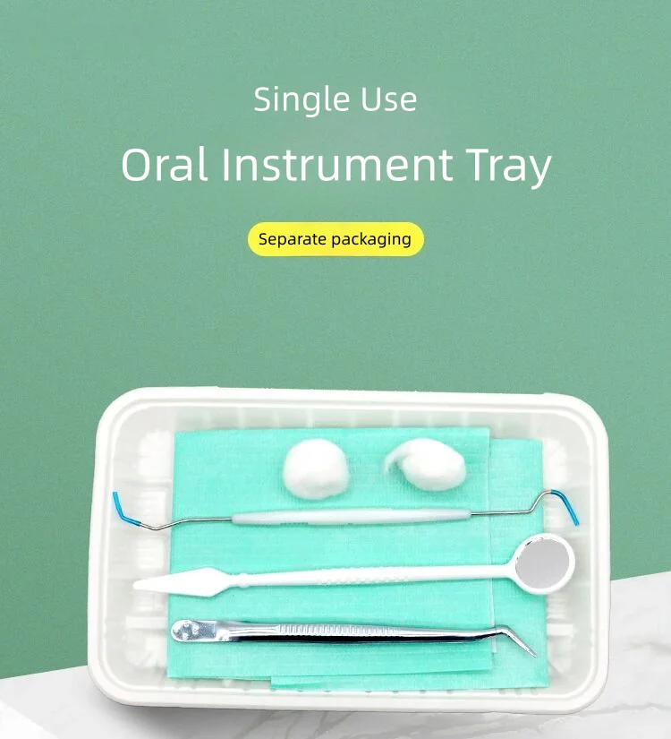 

Набор из 7 стерильных инструментов для стоматологического осмотра, одноразовый набор для осмотра полости рта, 7 предметов