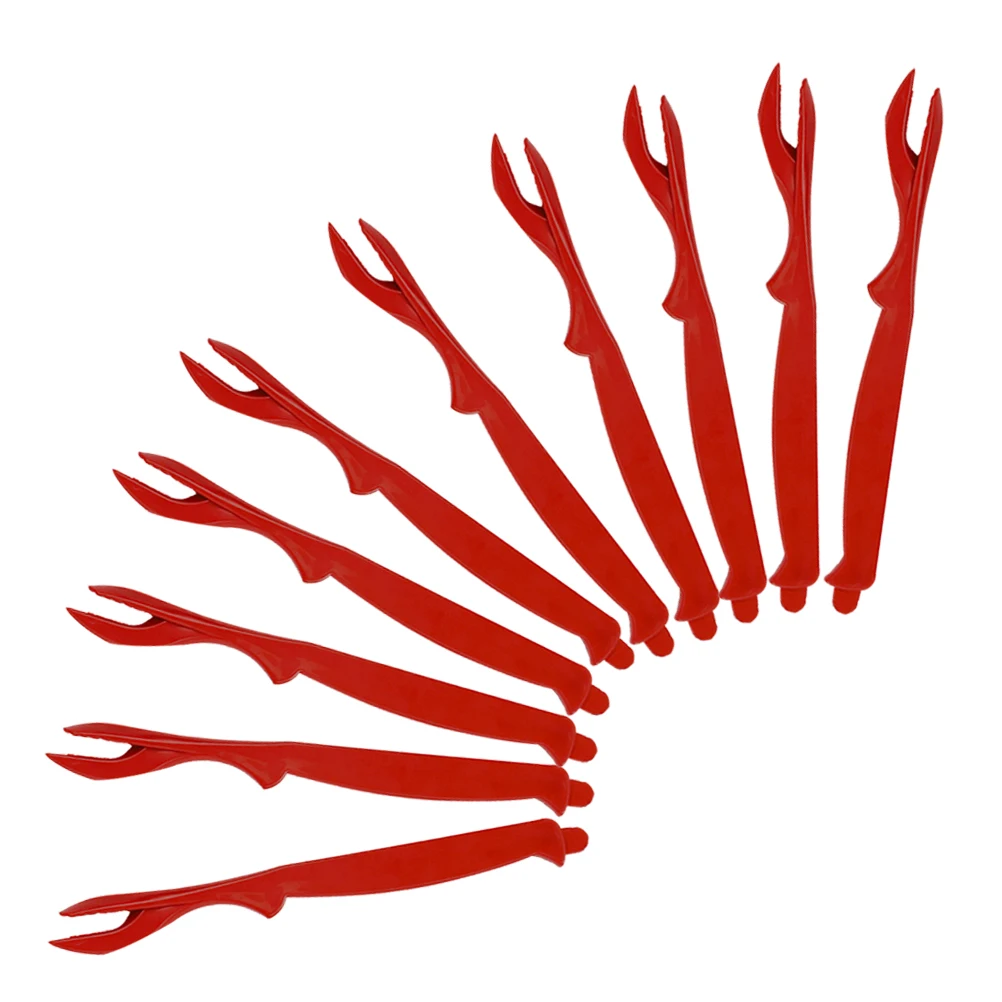 

10Pcs Anti-Skid Crab Fork Seafood Picking Tools Multipurpose Plastic Forks Kitchen Essentials