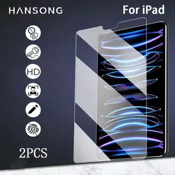 IPad Air 11 13 M2 Pro 11 13 M4 용 강화 유리 화면 보호대, iPad Pro 11 12.9 10.2 7 8 9 10 10.9 iPad 9.7 Mini 6, 2 개