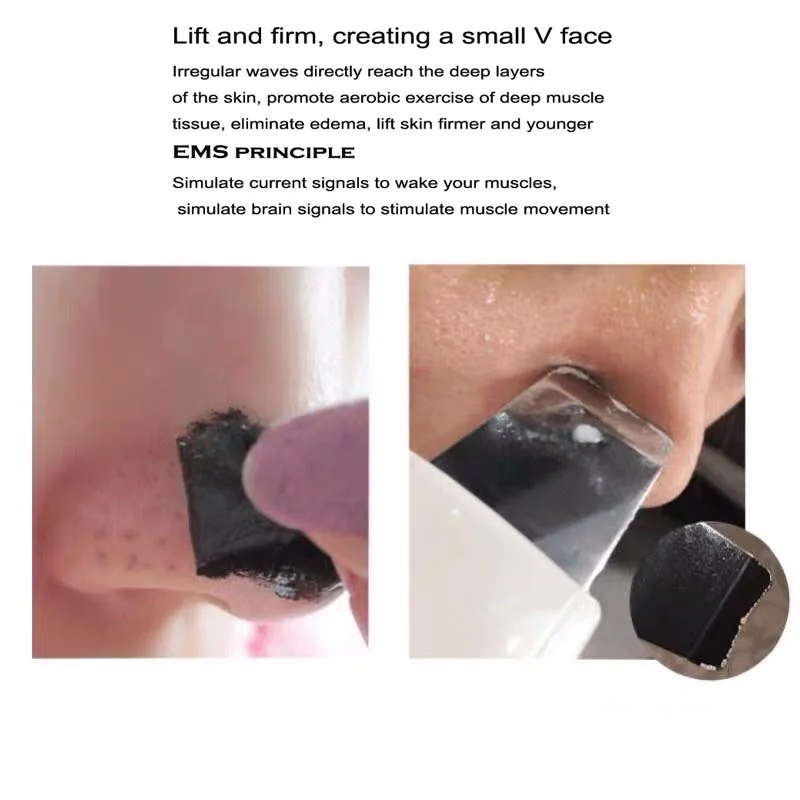 Ultrasonic Deep Face Facial Scrubber Cleaner Cleaning Machine Skin Peeling Blackhead Removal For Pore Cleaner Face