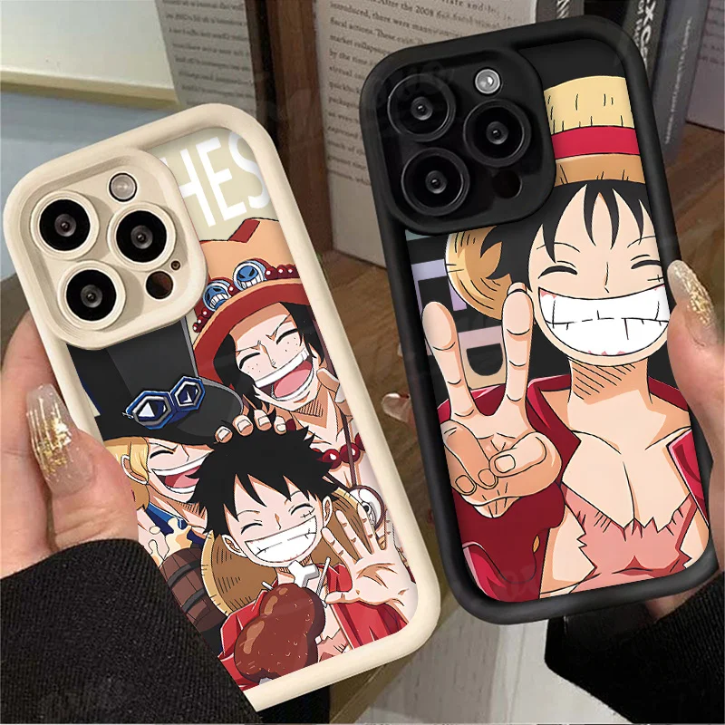 O-One Pieces Luffys Case for Xiaomi Redmi Note 13 12 11 Pro Plus 12S 11S 10S 10 9 9S 8 12C 13C Soft Silicone Matte Phone Cover