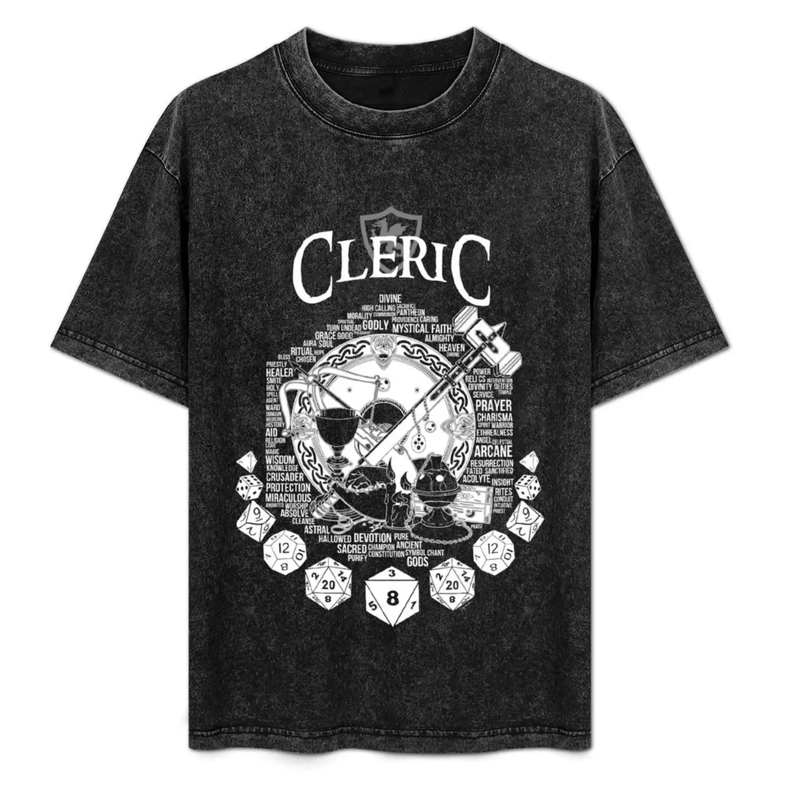 

RPG Class Series: Cleric - White Version T-Shirt T-shirts oversize Clothing oversized t shirt Men's t-shirt