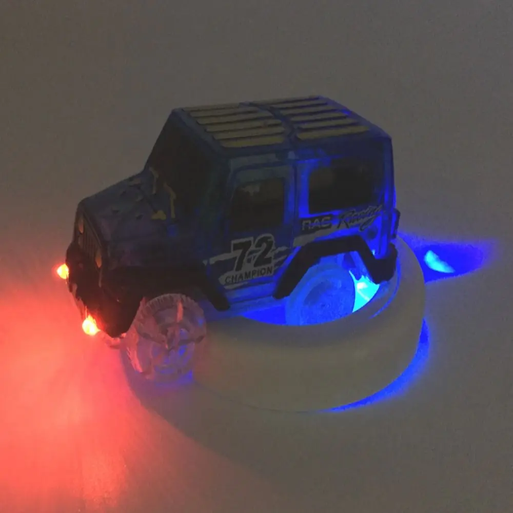 LED Light Up Cars for Glow Race Track Electronic Car Toy Flashing Kid Railway Luminous Track Car Inertia Power Vehicle Model