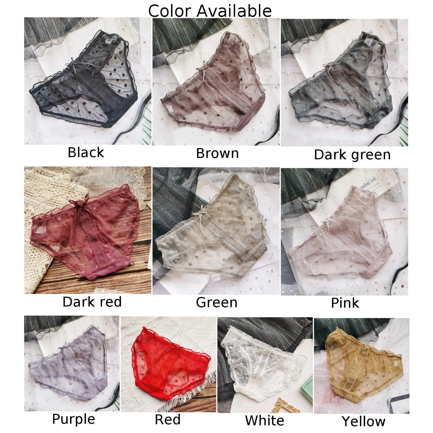 Ropa interior de encaje 18 para mujer, bragas eróticas de algodón con volantes y puntos bonitos, lencería transparente fina, bragas de princesa japonesa