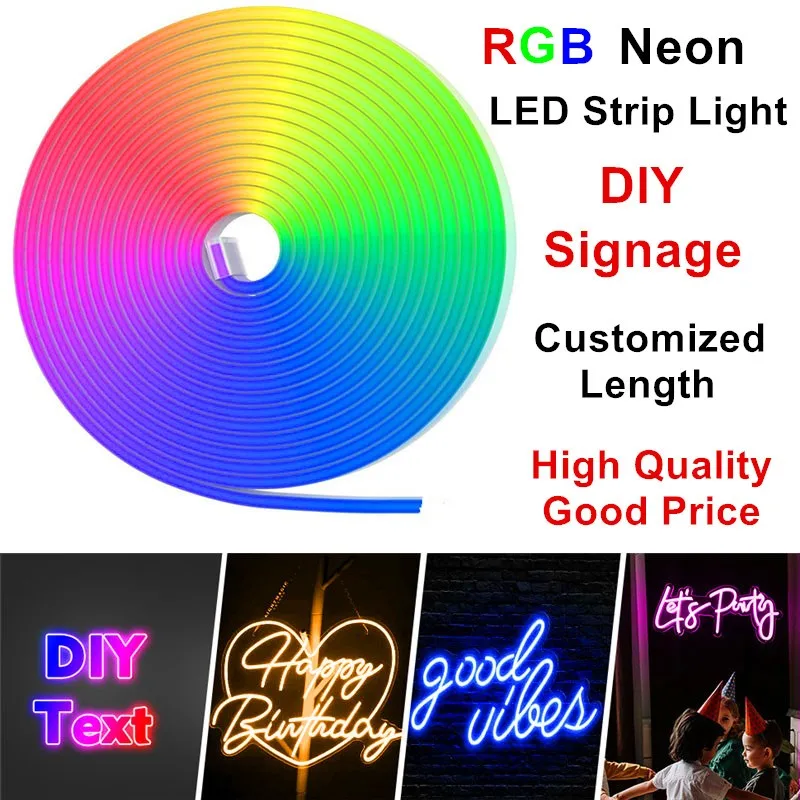 USB Neon RGB Strip LED Light DC5V Tuya WiFi Smart Strip Light IP67 Waterproof RGB Multi-ColorFlexible Tape Dream Color For Alexa