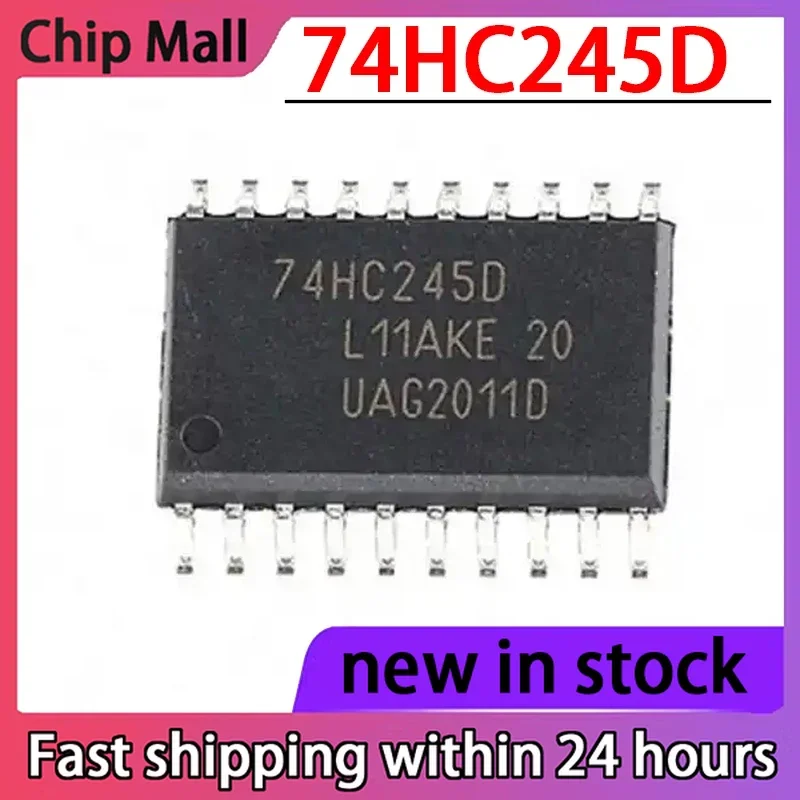 10PCS New 74HC245D 7.2mm Wide Body SOP-20 Register Chip 74HC245