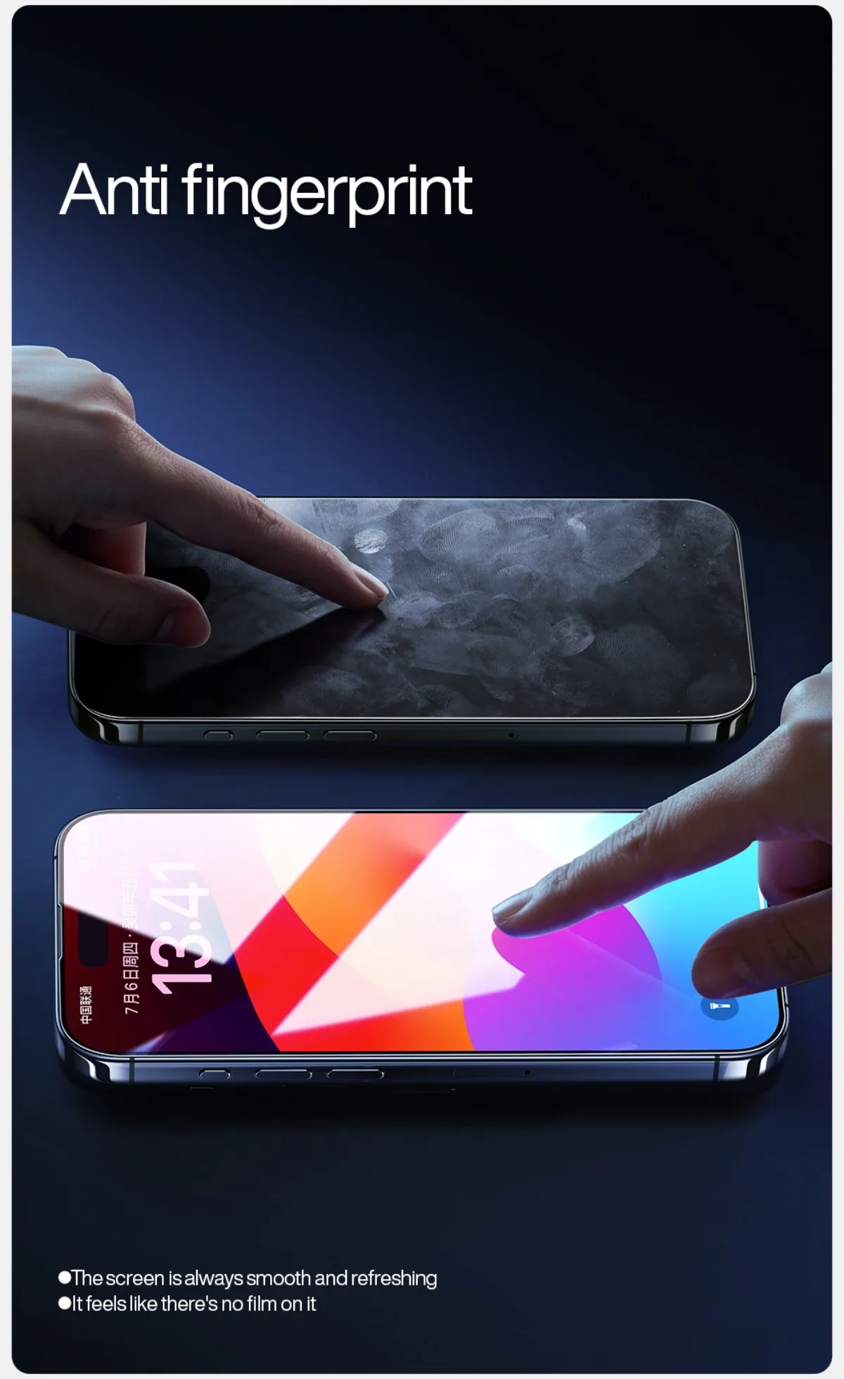 SmartDevil Vollständige Abdeckung aus gehärtetem Glas für iPhone 16 Pro Max 15 Pro Displayschutzfolie für iPhone 16Pro 14 Pro Max HD Anti-Blaulicht – Detail 4