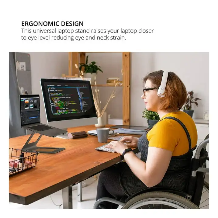 LE1 supporto per Laptop ergonomico universale Riser, nero