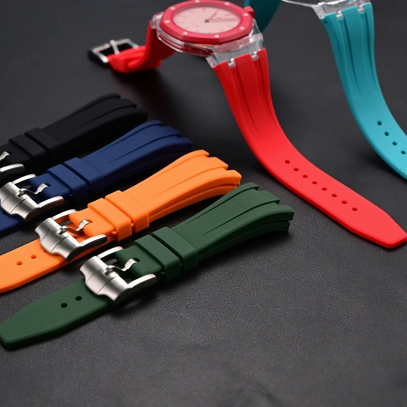 For APxSwatch Royal Pop Pocket Watch Strap Transparent Case+Silicone Strap Modification Pocket Change to Wristwatch Bracelet