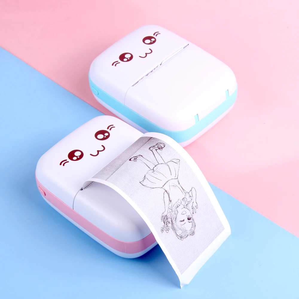 KGG Thermal Printer 57mm Inkless Bluetooth Wireless Mini Pocket Printer Photo Label Adhesive Note Printing for Travel Work.