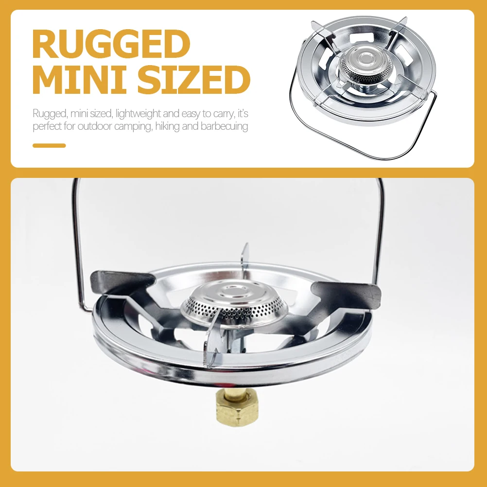 

Portable Small Gas Outdoor Compact Windproof Camping Mini Cooking Gear For Hiking Picnic Bbq Foldable Lightweight Easy Carry