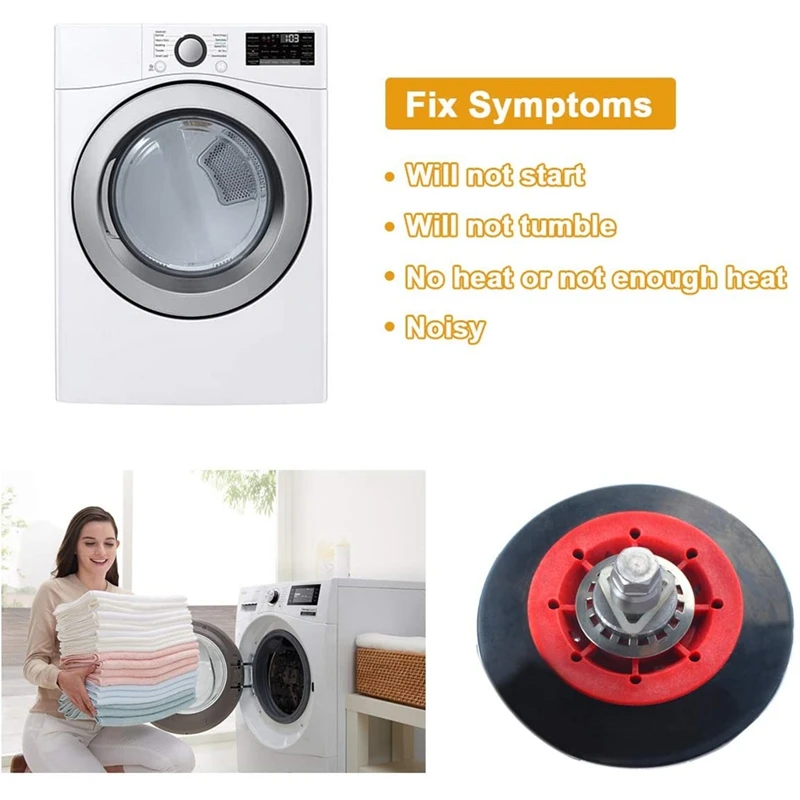 Ensemble de rouleaux de tambour de sèche-linge pour LG, Kenmore, GE, pièce de rechange, 4581EL300/s, PS8260240, 4 paquets, 4581EL2002C