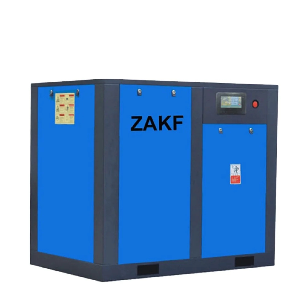 Energy Saving ZA-40 30KW 40HP Water Cooling Power Frequency Air Compressor For Glass Processing