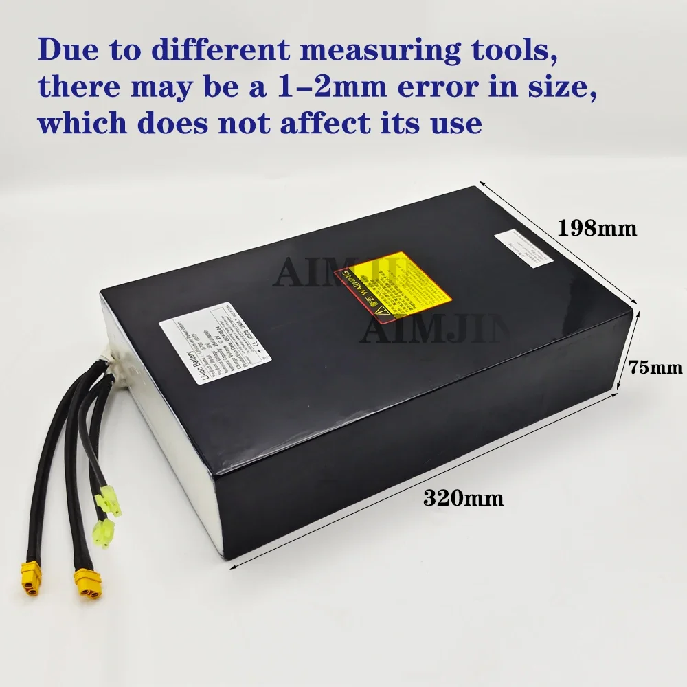 16S7P Lithium Battery Pack 60V 33600mAh 21700 battery Suitable For Dual Drive Scooter Battery，with BMS