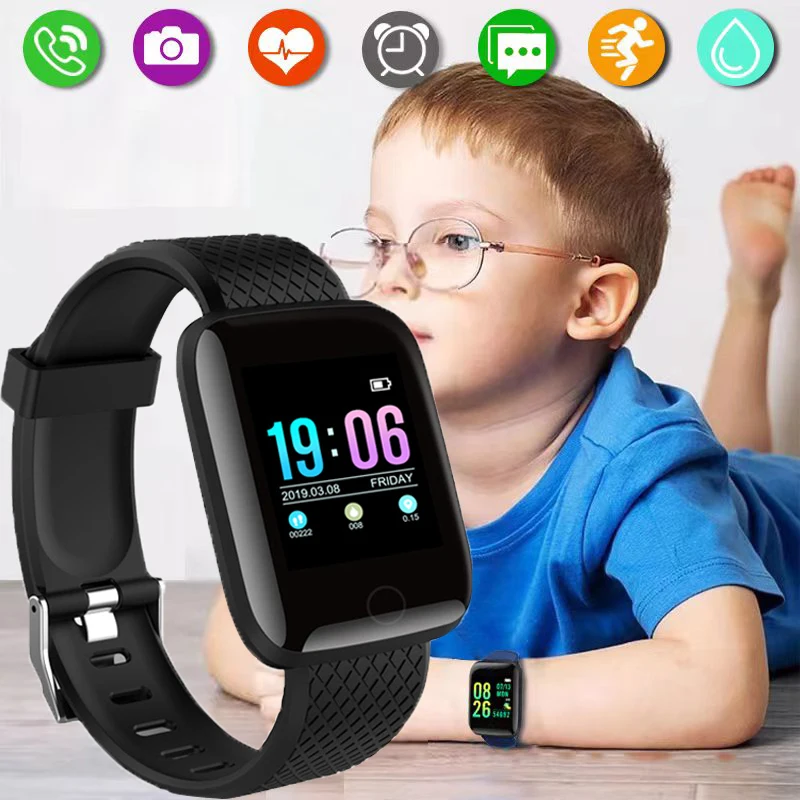 Reloj inteligente electrónico para niños y niñas de 6 a 18 años, pulsera deportiva con rastreador de actividad física