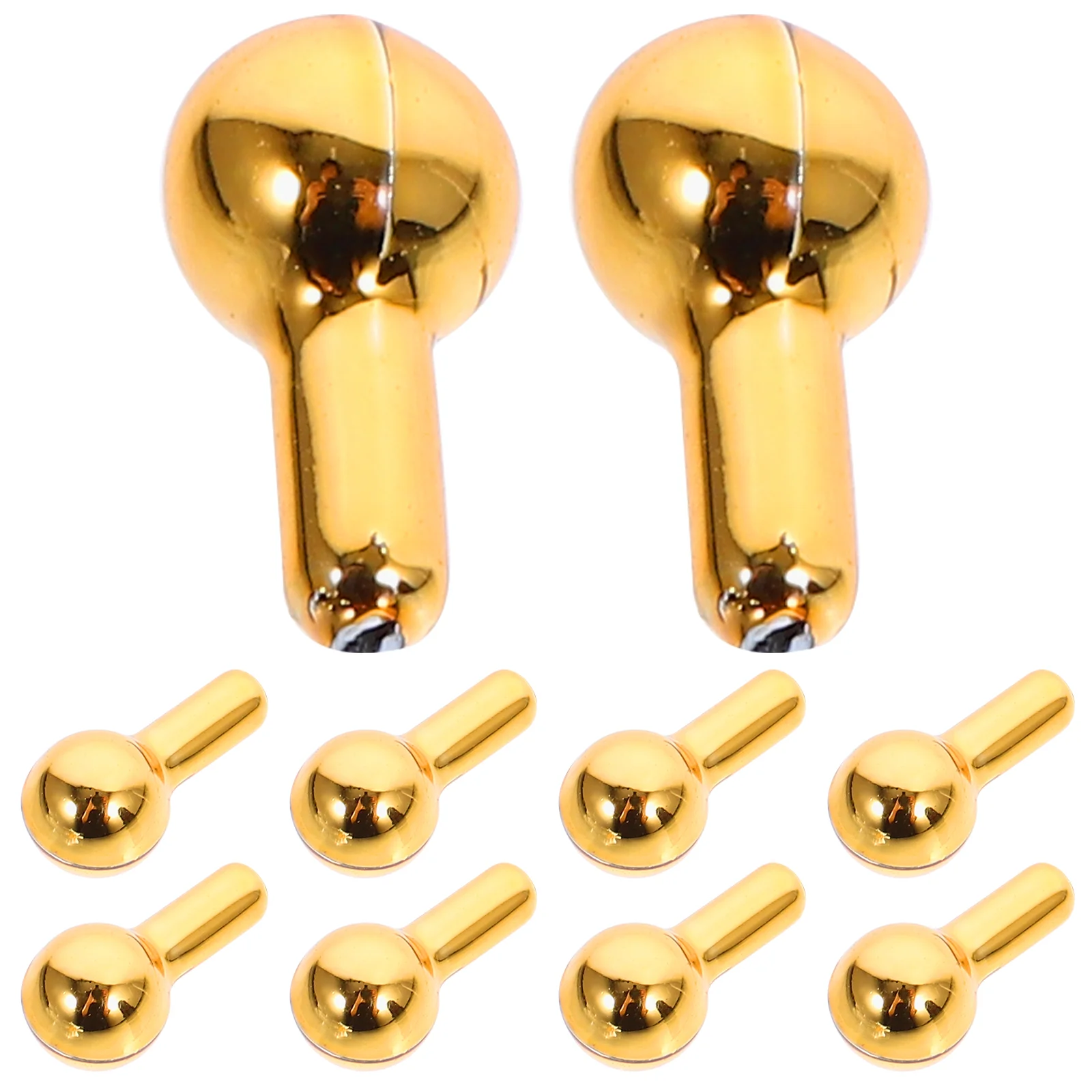 10 Pcs Golden Handles Miniature Dollhouse Door Knobs 1 12 Scale Smooth Realistic Look Easy Furniture Decor Tiny