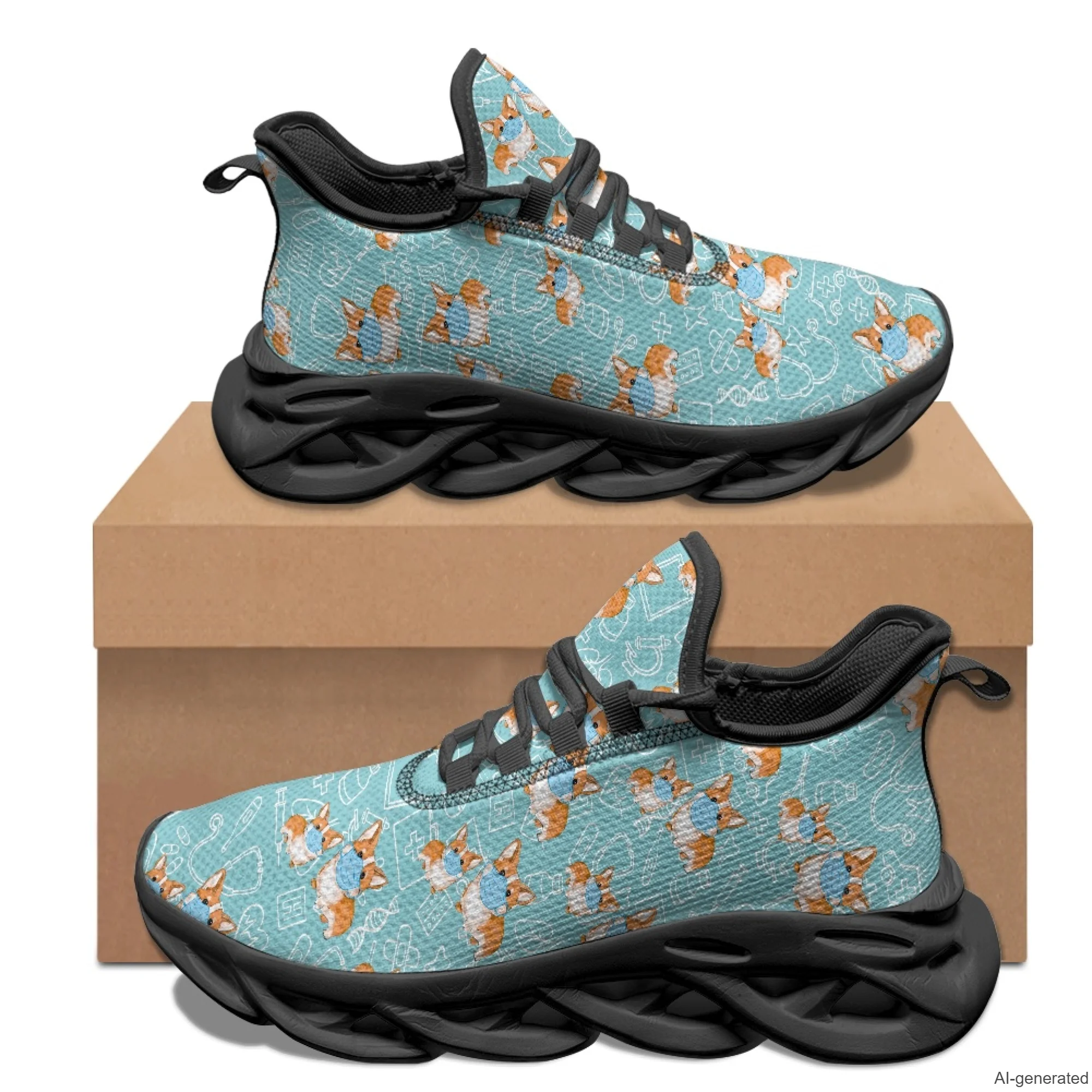 XIXIRIMIDO Max Soul Shoes Pet Medical Pattern Print Running Shoes for Men Casual Fashion Women Snakers Walking Shoes 35-48