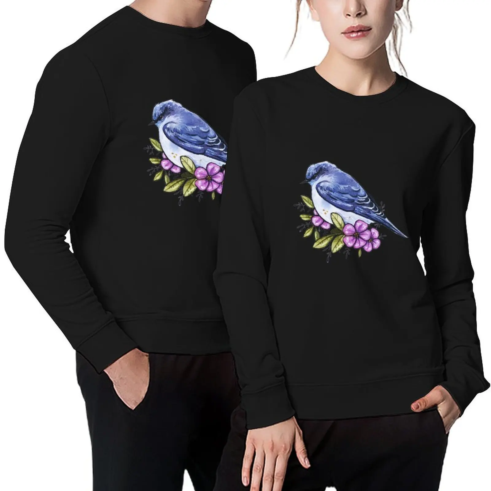 

Grumpy bird - Watercolor Pullover autumn clothes korean clothes korean autumn clothes fashion men new sweatshirts