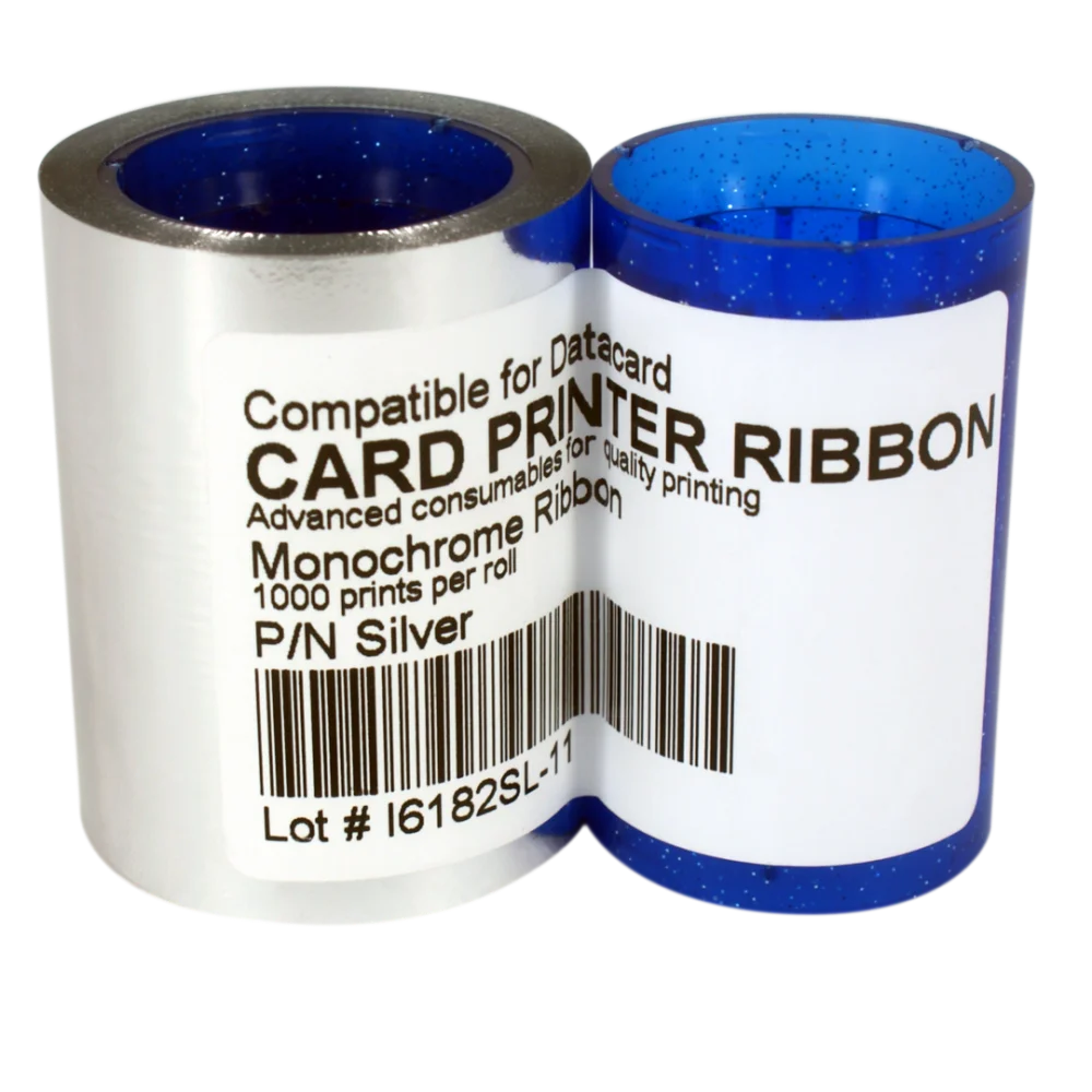 

compatible DC285SL sliver Ribbon 1000prints per roll for datacard sp35 sp55 sp75 FP65 PF65i SD260 SD360 SD460