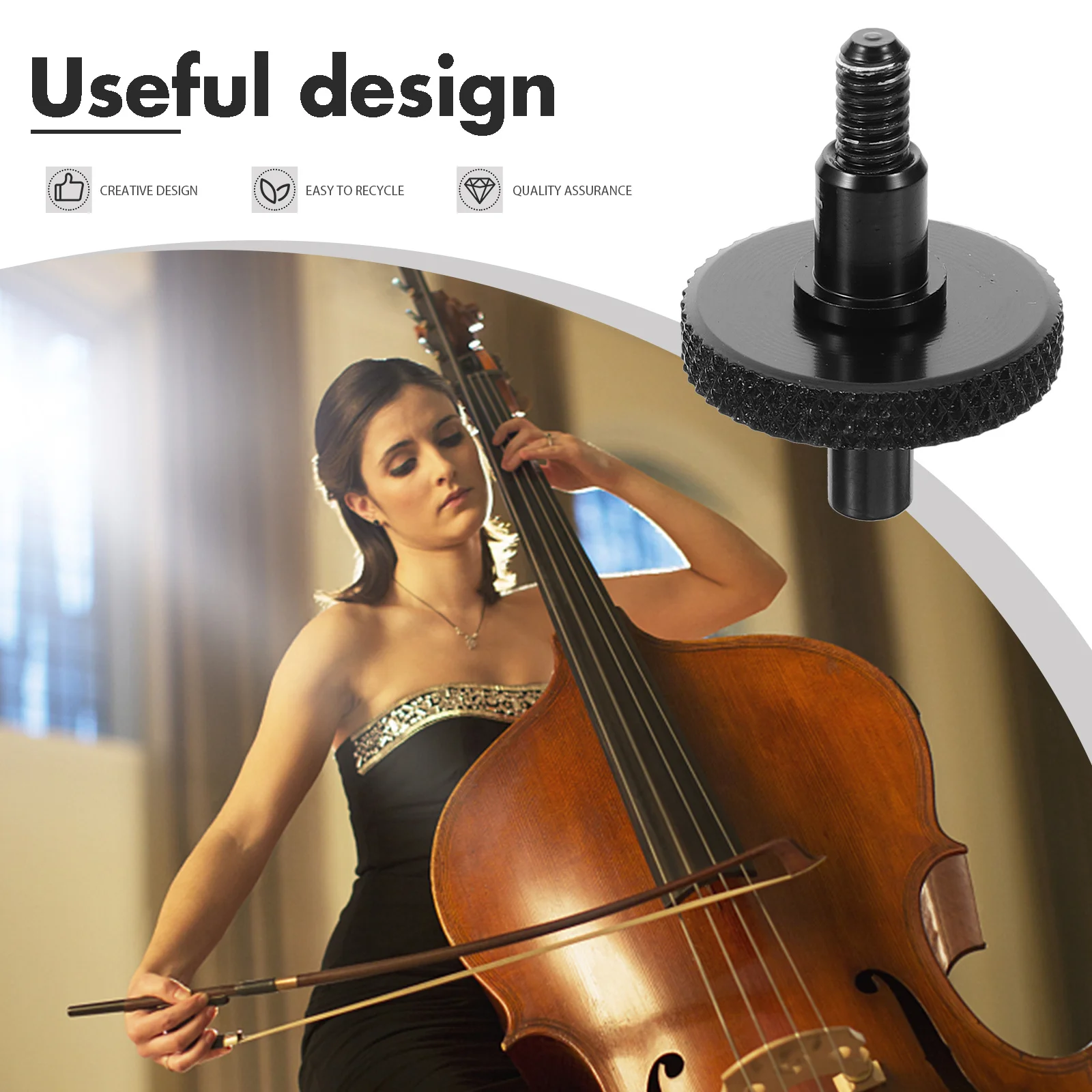 

1Pair Double Bass Bridge Screw Adjustable Split Metal Replacement Part Stable Tone Volume Control Accessories Double Bass Parts