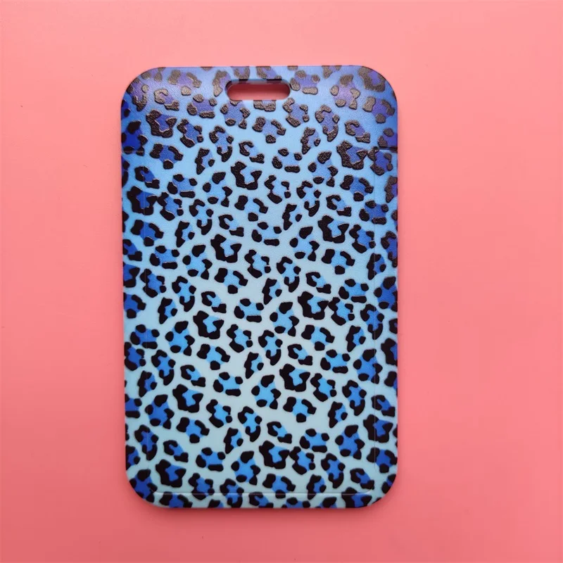Mode Leopard Muster Großhandel Damen Lanyard ID Abzeichen Halter Hohe Qualität ABS Slide Design ID Karte Halter – Detail 8