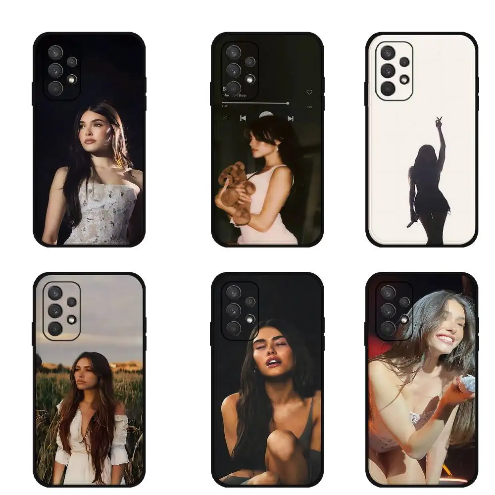 

M-Madison Beer-S Singer Phone Case Black Shockproof Case For Samsung S24/S25/S22/S30/Note20/Lite/Ultra/5G/Plus/FE